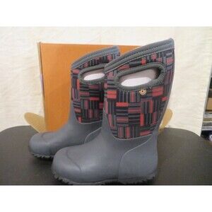 NWT Boys Gray Bogs York Phaser II Boots, 2
